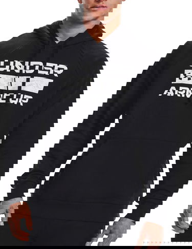 Mikina Under Armour Under Armour UA Rival Fleece Signature Hoodie Čierna | 1366363-001, 0