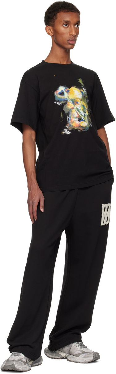 Tepláky We11done We11done Bouclé Letter Logo Sweatpants Čierna | WD-TA3-24-709-U-BK, 3