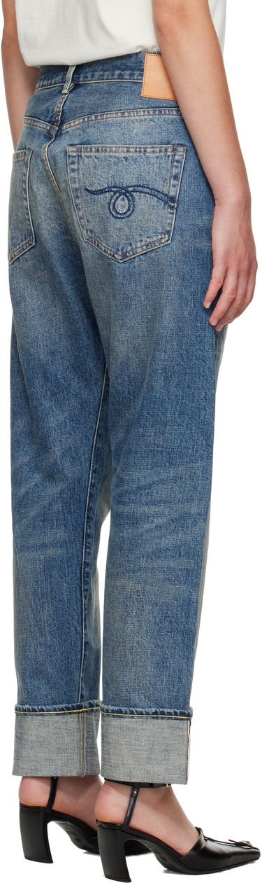 Džínsy R13 R13 Cuffed Crossover Jeans Modrá | R13WD193-D324B, 2