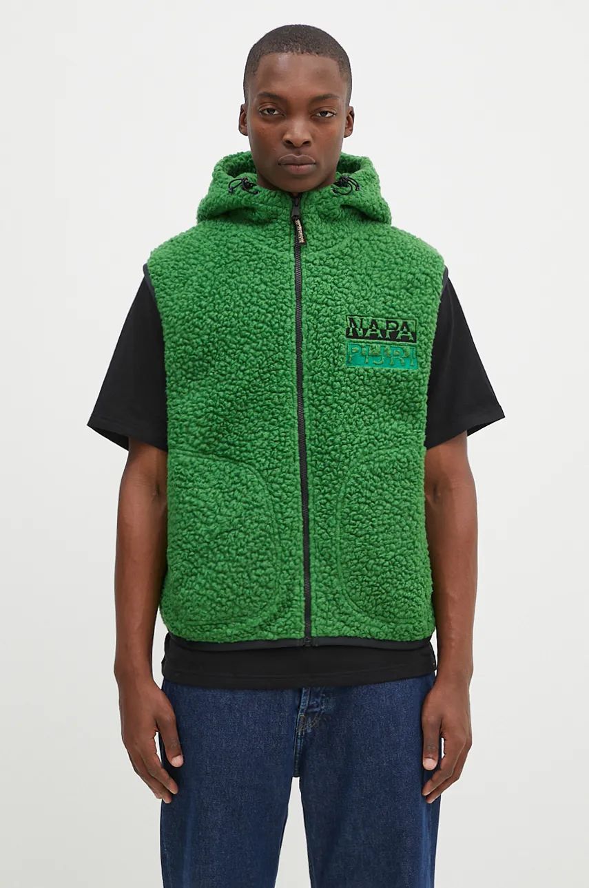 Vesta Napapijri Fleece Vest Zelené | NP0A4HZMG1T1, 0