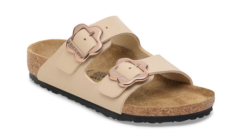 Tenisky a topánky Birkenstock Arizona Flower Buckle Birko-Flor Regular Fit Sandals Béžová | 1030439