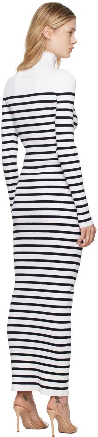 Šaty Jean Paul Gaultier Jean Paul Gaultier 'The Knit Marinière' Striped Maxi Dress Biela | 24/30-F-RO243-M063-0159, 2