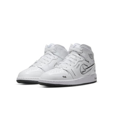 Tenisky a topánky Jordan Air Jordan 1 Mid "Schematic" GS Biela | DQ1864-100, 2