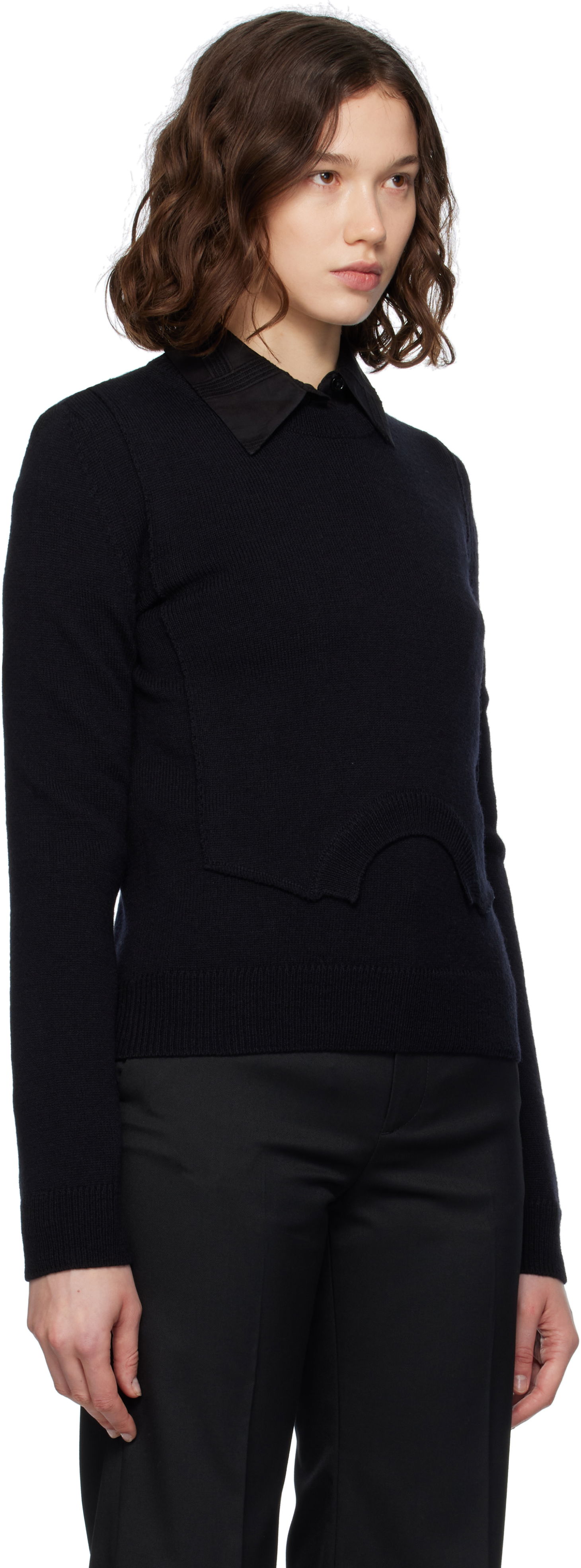 Sveter Maison Margiela MM6 Maison Margiela Wool Knit Sweater Čierna | S52HL0044 M13139, 1