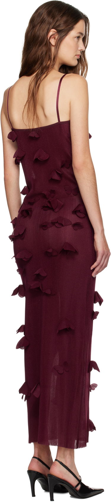 Šaty Coperni Coperni Butterflies Techno Midi Dress Vínová | COPML166Y3015, 2