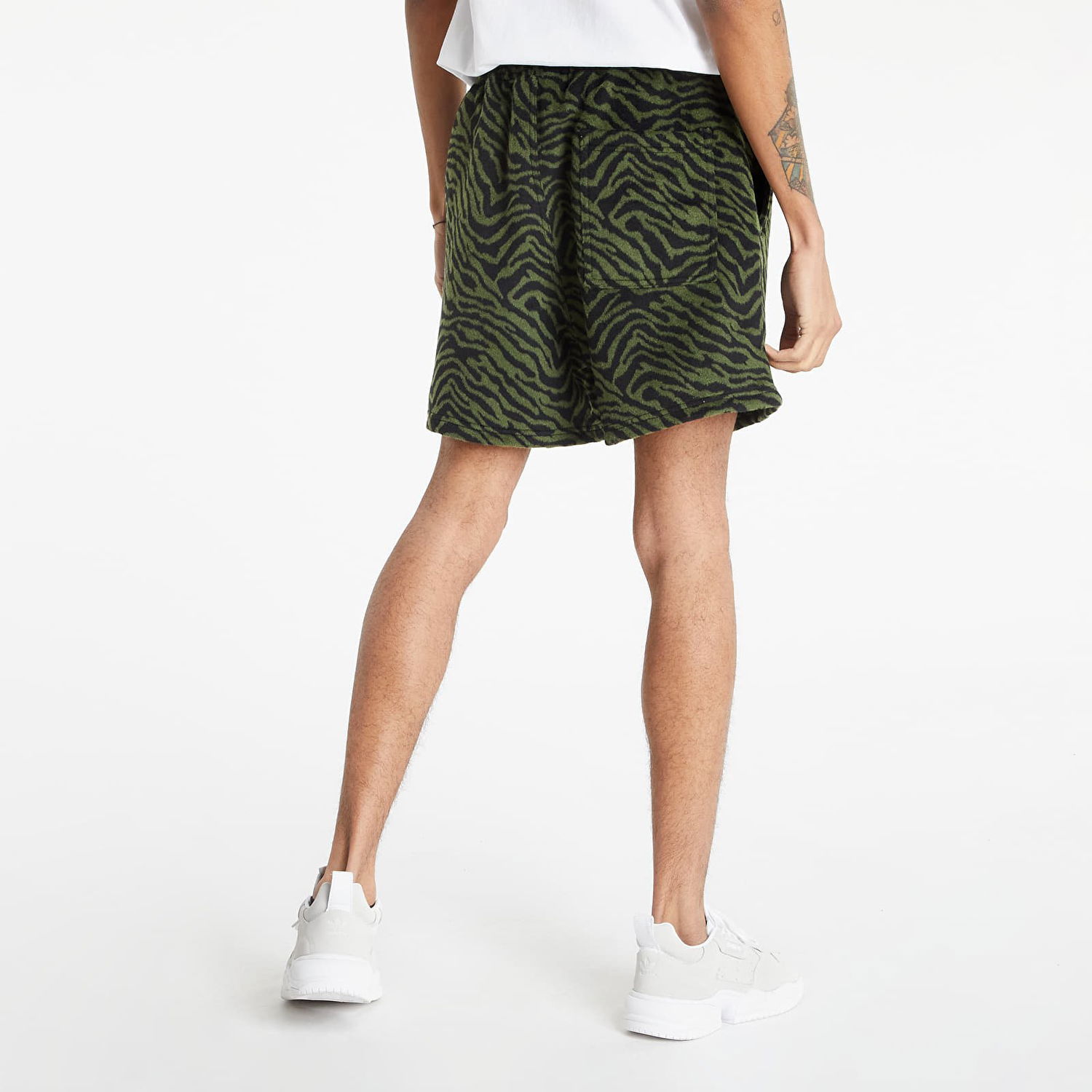 Šortky Pleasures Breaker Fuzzy Stripe Shorts Zelené | P22SP002 green, 1