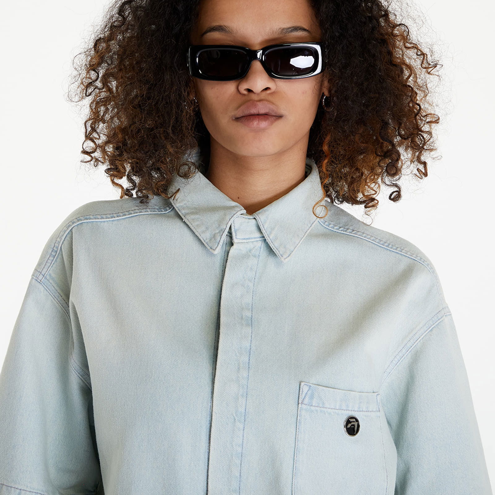 Boxy Fit Denim Shirt UNISEX Light Blue