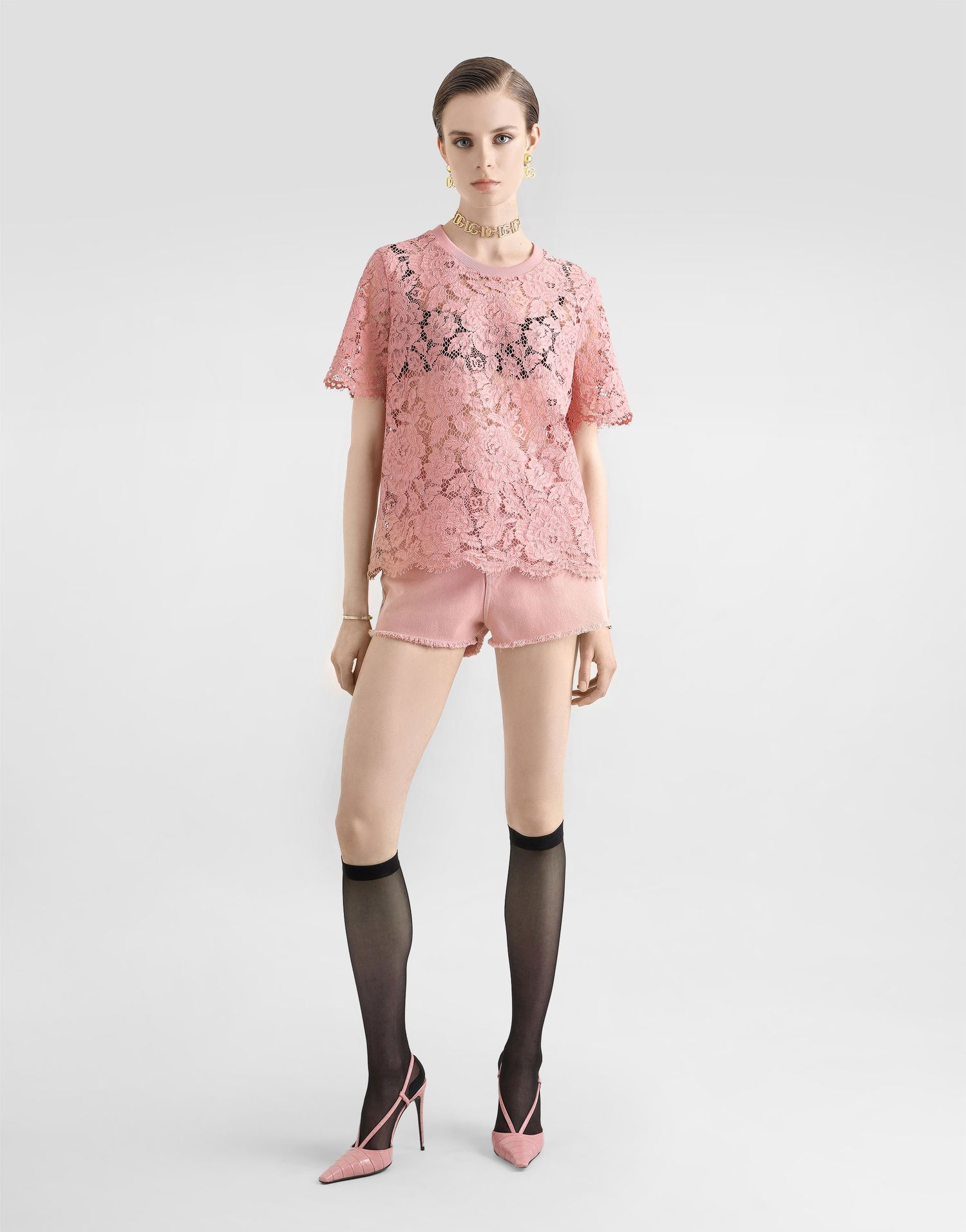 Šortky Dolce & Gabbana Dolce & Gabbana Frayed Denim Shorts Ružová | FTC9WDG8MT5S9001, 1