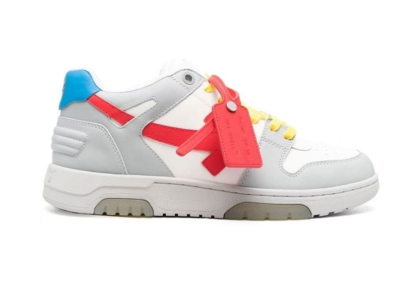 Tenisky a topánky Off-White Out Of Office OOO Low Tops Grey Red Yellow Šedá | OMIA189F22LEA0010925, 0
