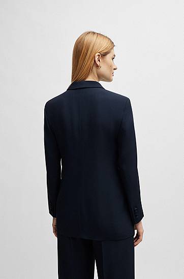 Bunda BOSS Regular-Fit Shawl-Lapel Jacket Navy | 50512808, 1