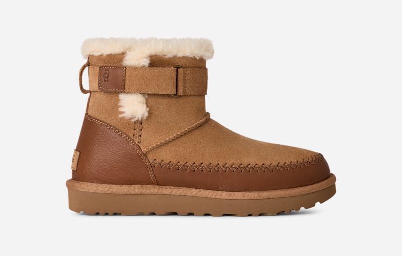 Tenisky a topánky UGG Classic RetroChic Strap Boots Hnedá | 1174575-CHE
