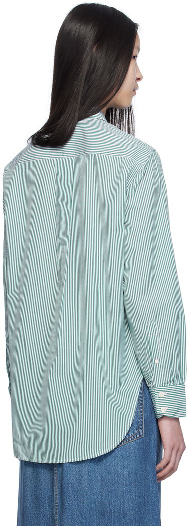 Košeľa rag & bone Rag & Bone Maxine Striped Shirt Zelené | WAW23SA041ZE41, 2