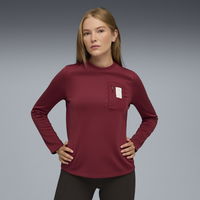Textured Long-Sleeved Crew Neck Top with Zipper Chest Pocket, PUMA x SAYSKY