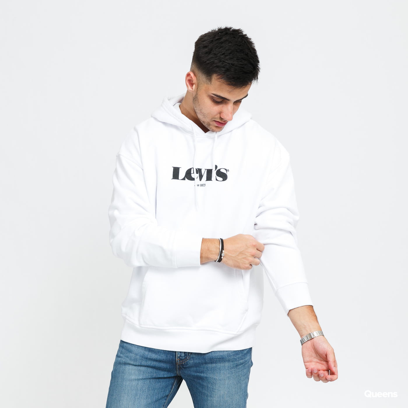 Mikina Levi's Relaxed Graphic Hoodie Biela | 38479-0038, 0