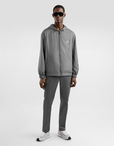 Bunda Dolce & Gabbana Dolce & Gabbana Technical Fabric Hooded Sports Jacket Šedá | G9BKZTGJ034N5822, 1