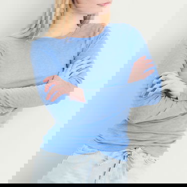 Tričko Samsoe Samsoe Samsøe Samsøe Sadou Long Sleeve T-Shirt Modrá | F10000014-164020TCX, 5