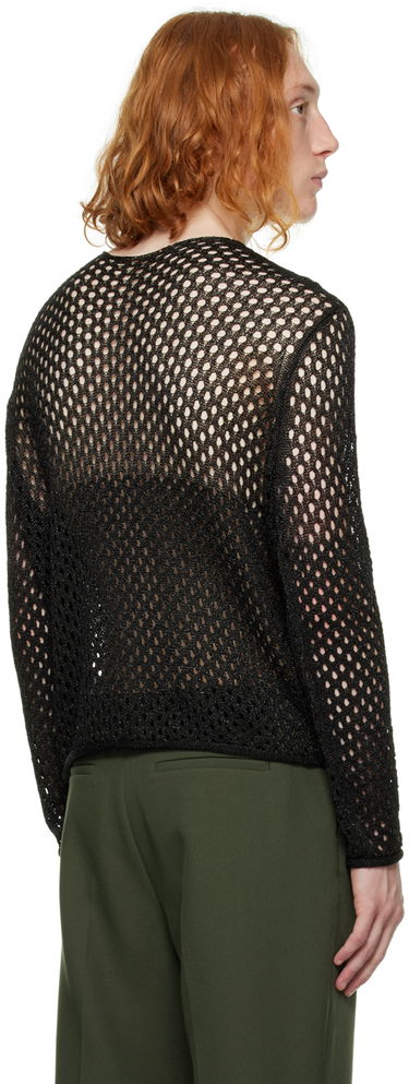 Sveter Dion Lee Metallic Long Sleeve Sweater Čierna | C7107F22, 2