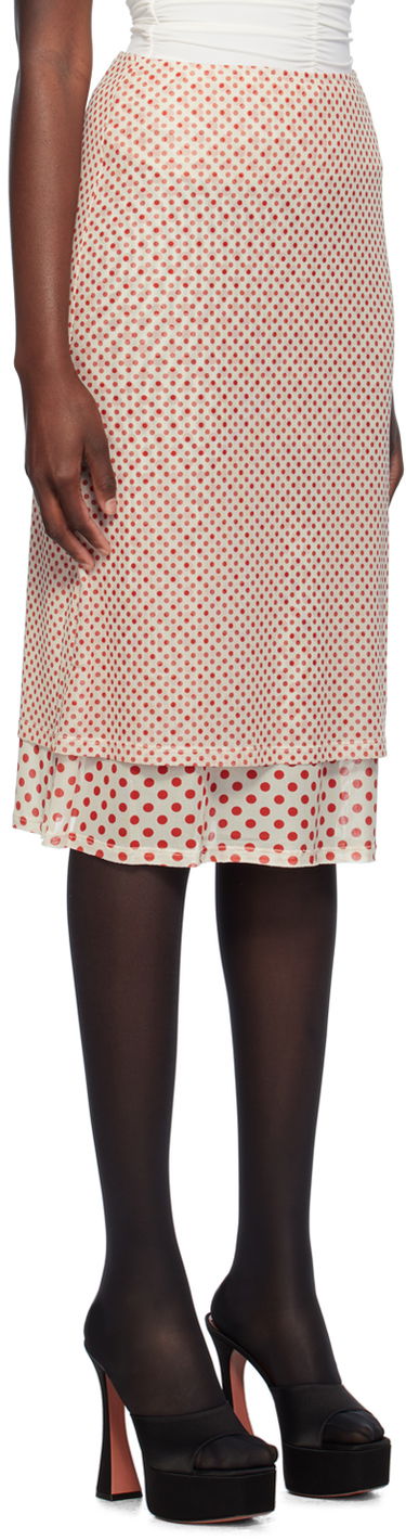 Sukňa Miaou Miaou Maria Polka Dot Midi Skirt Béžová | 4064PM2WPD, 1