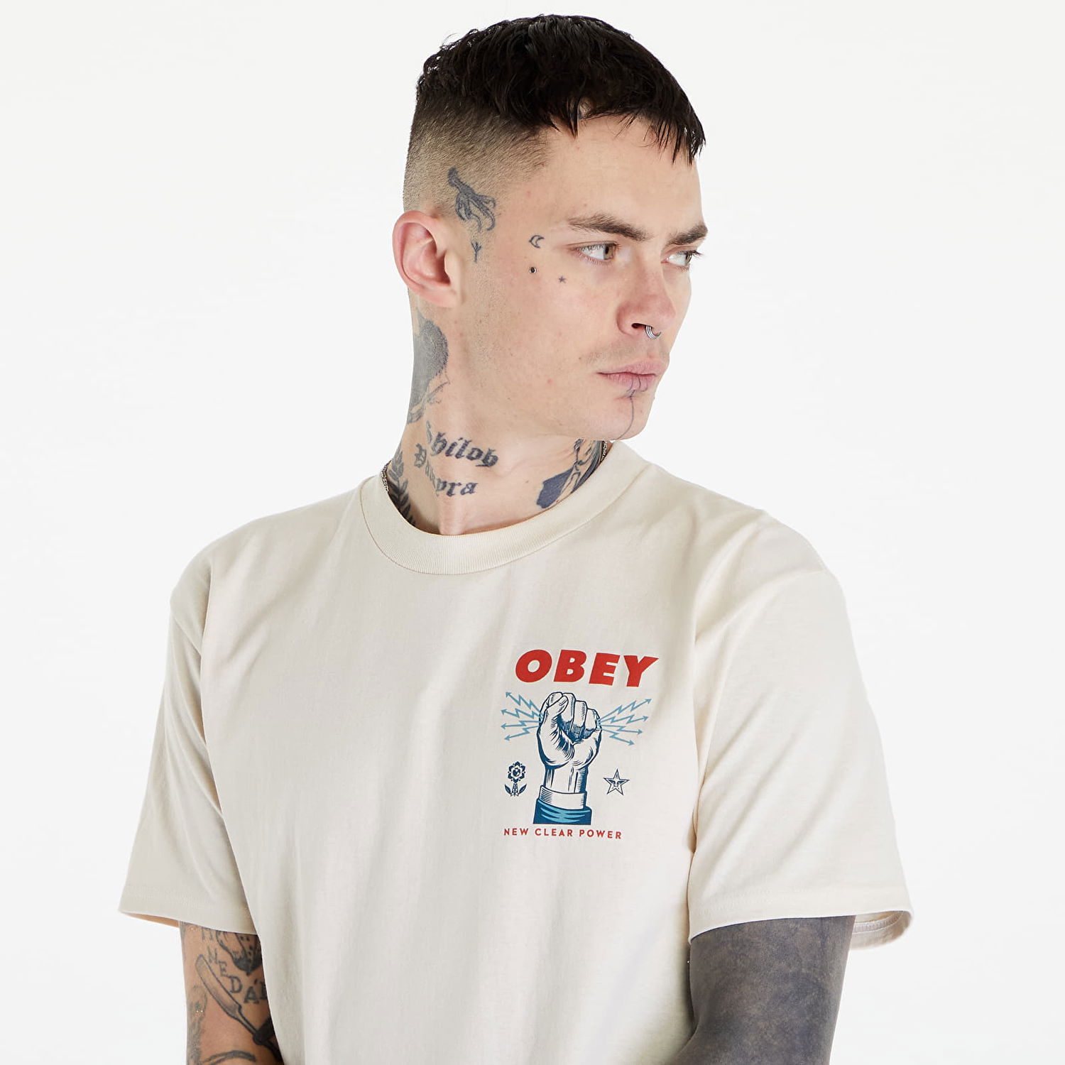 Tričko OBEY New Clear Power Biela | 165263779-CRM, 1