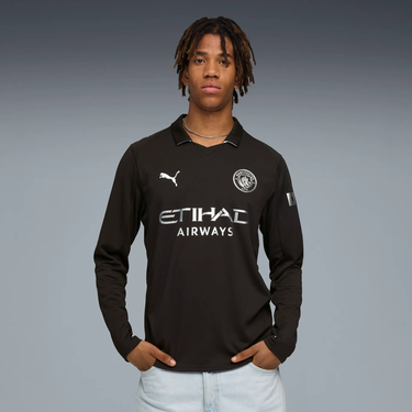 Dres Puma Manchester City Away Replica Jersey LS 2025/26 Čierna | 780351-02, 1