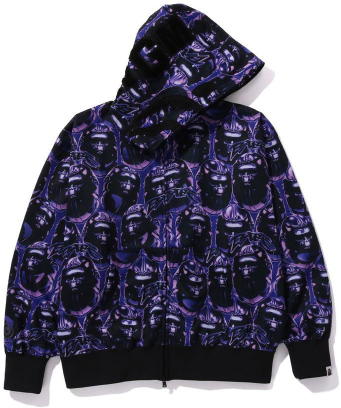 Bape Ape Head Graffiti Shark Full Zip Hoodie