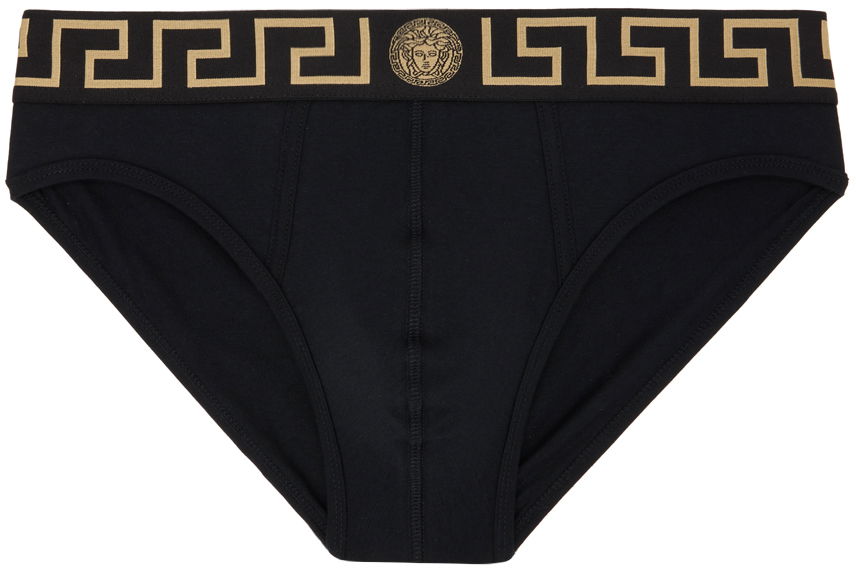 Nohavičky Versace Two-Pack Greca Border Briefs Čierna | AU10180_1A10011, 0