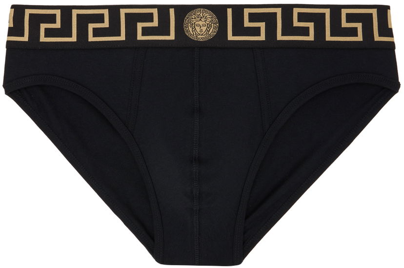 Nohavičky Versace Two-Pack Greca Border Briefs Čierna | AU10180_1A10011