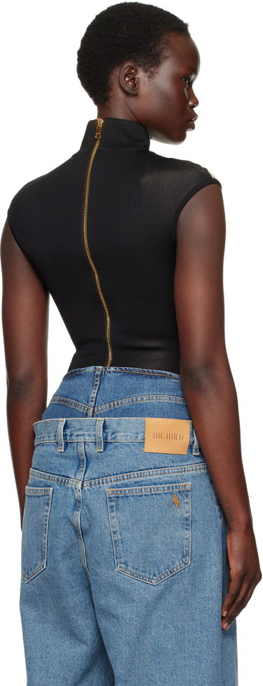 Body Balmain Balmain Jacquard Knit Torso Bodysuit Béžová | EF1BC025KH95, 2