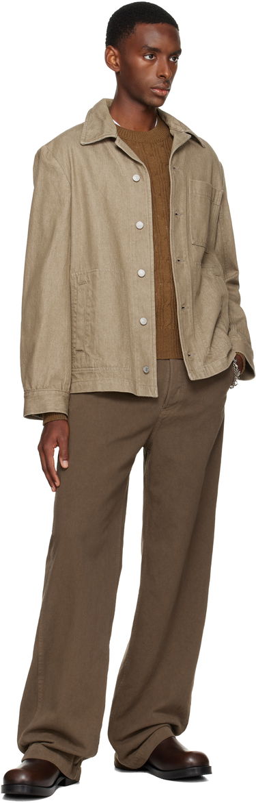 Bunda Dries Van Noten Dries Van Noten Denim Shirt Jacket Béžová | 252-020580-2385, 3