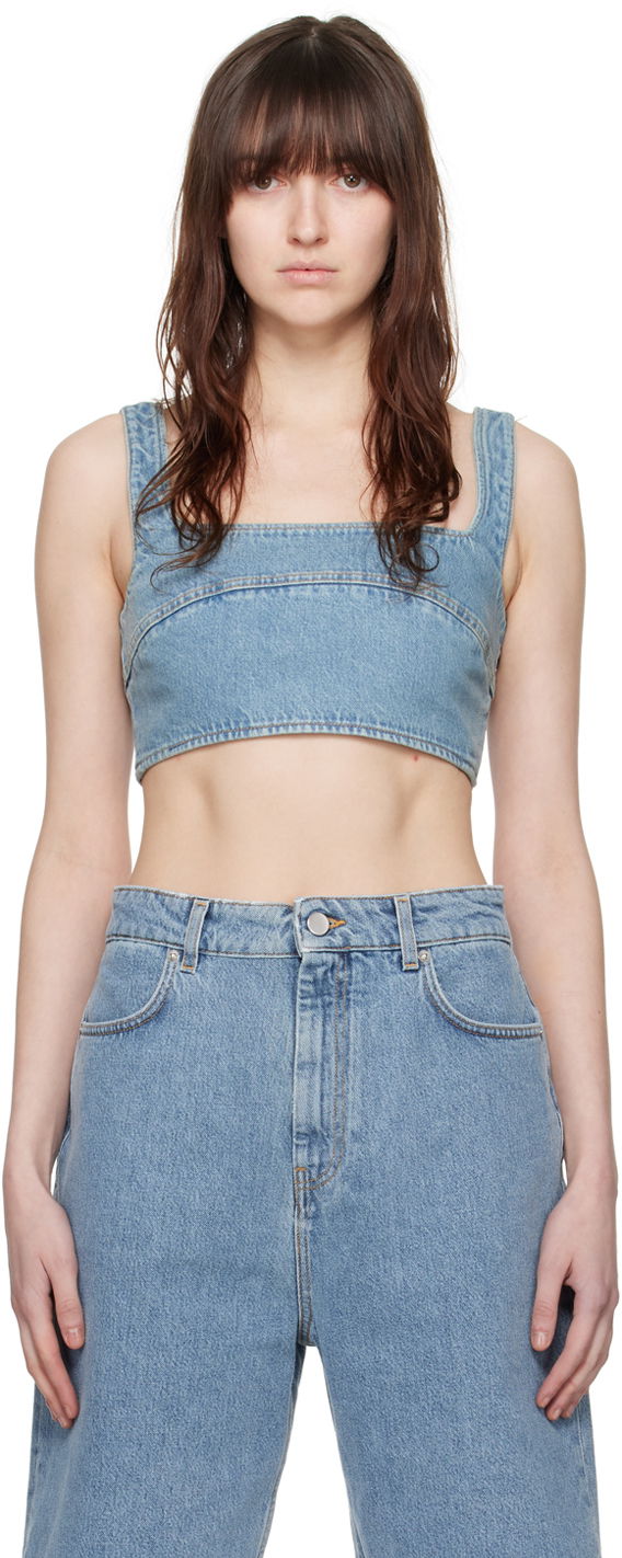 Tielko Loulou de Saison Loulou de Saison Anet Denim Tank Top Modrá | ANET, 0