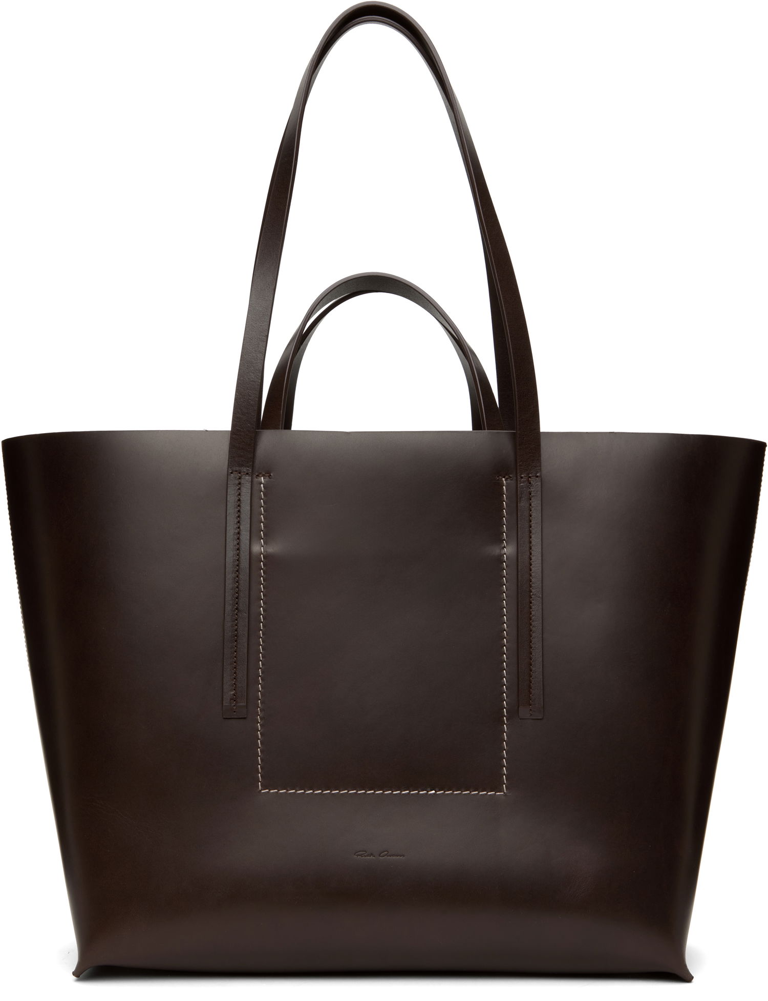 Tote bag Rick Owens Rick Owens Hollywood Shopper Tote Hnedá | RA01E0662 LGEL, 0