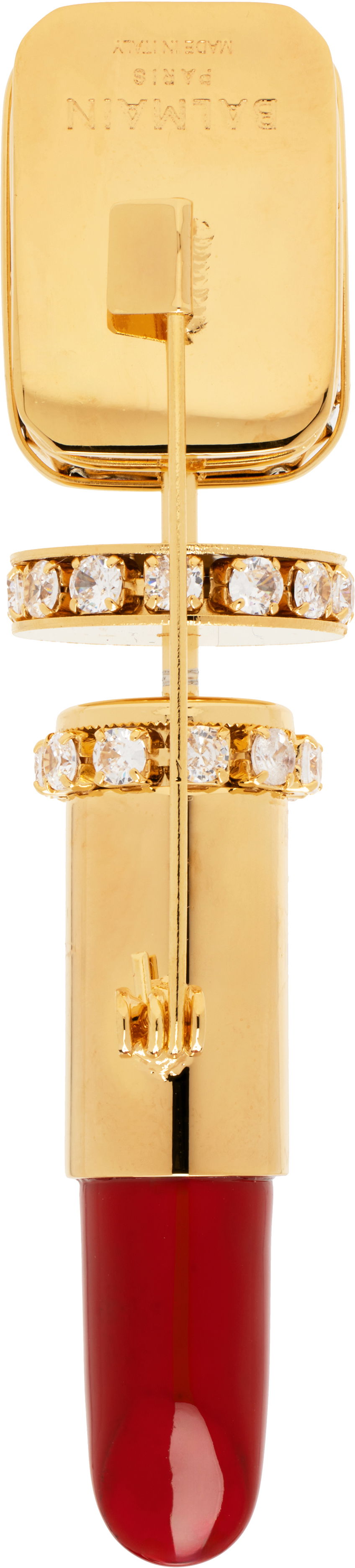 Náušnice Balmain Balmain Lipstick Crystal Brooch Metalická | EN0XM506MMES, 1