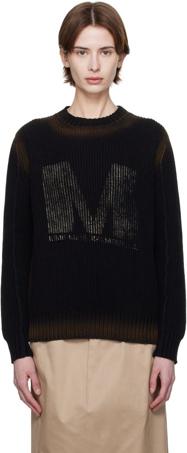 Sveter Maison Margiela MM6 Maison Margiela Sunbleached Logo Crewneck Sweater Čierna | S52HL0041 M13079, 0