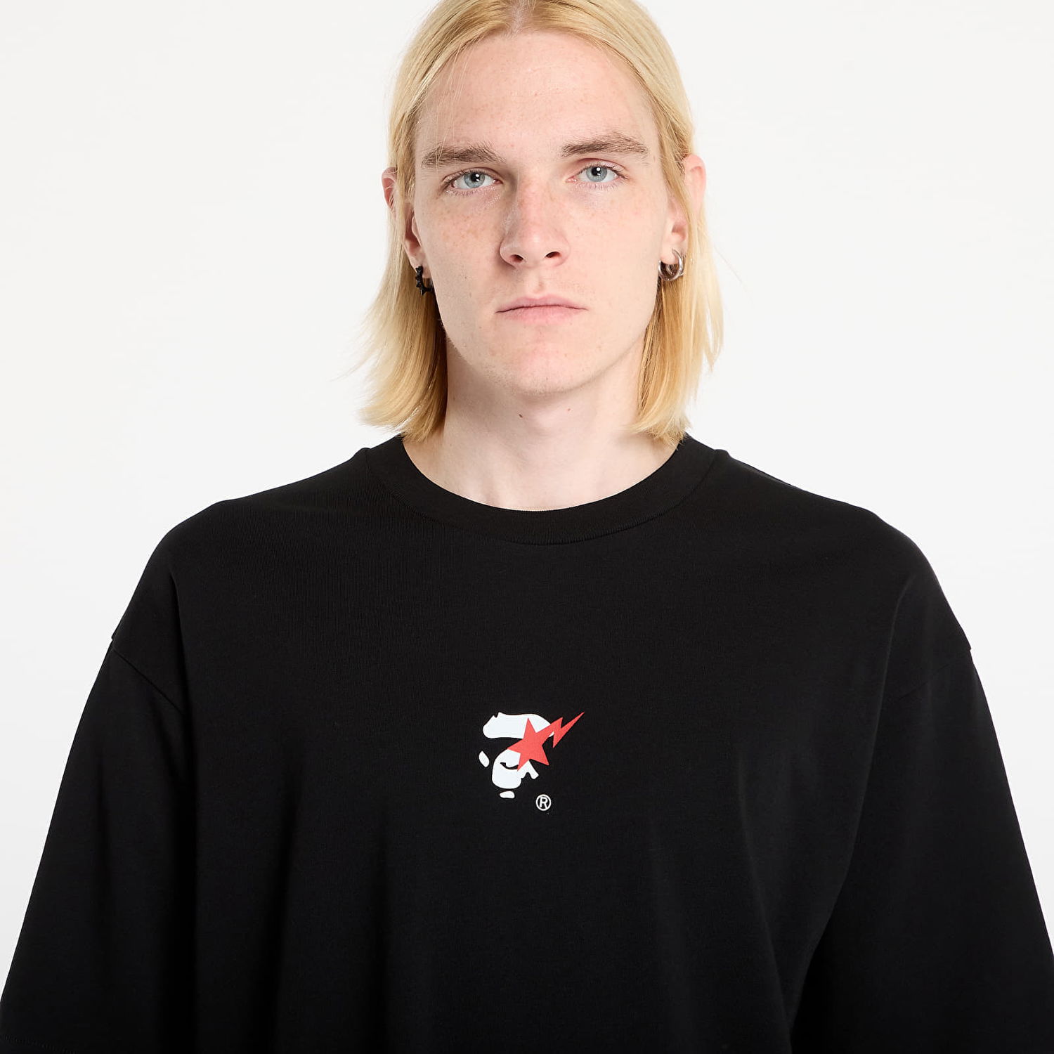Tričko BAPE Bape Sta Ape Face Relaxed Fit Tee Čierna | 001TEL801321MBLK, 1