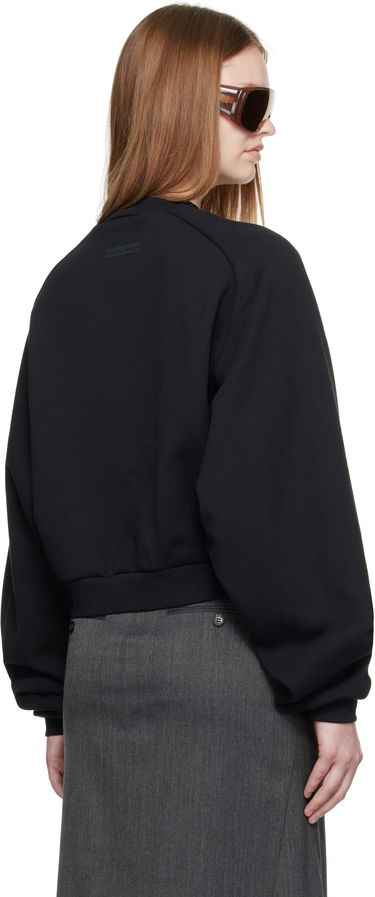 Mikina Fear of God Fear of God ESSENTIALS Fleece Raglan Crewneck Sweatshirt Čierna | 192SP257830FW, 2