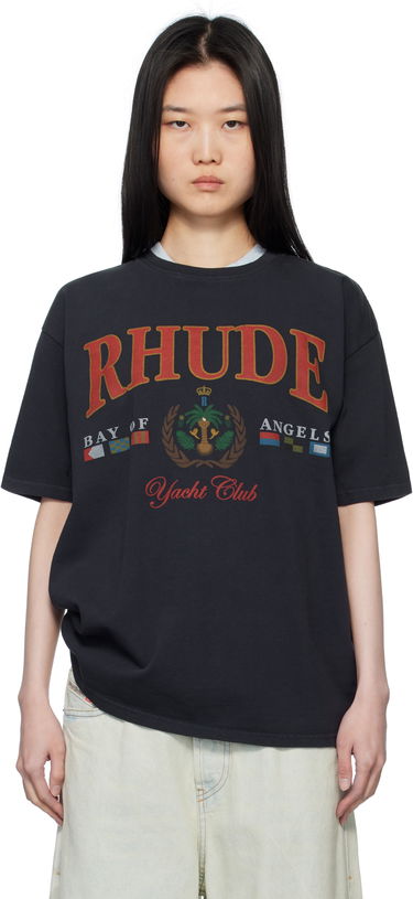 Tričko Rhude Rhude 'Bay Of Angels Yacht' T-Shirt Čierna | RHPS25TT01012, 0