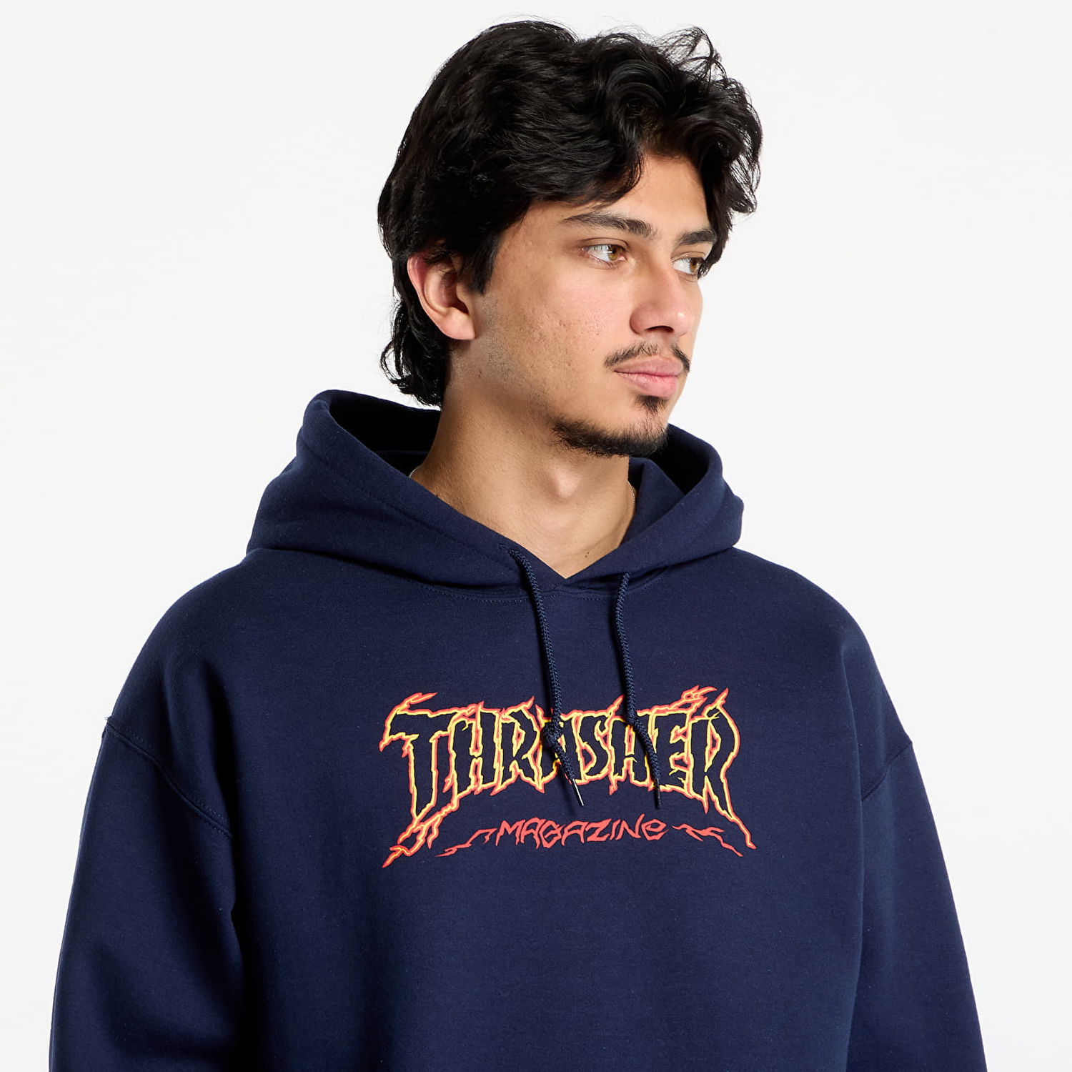 Mikina Thrasher Cracked by Exteenager Hoodie Navy | 145776, 1