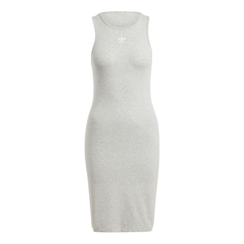 Šaty adidas Originals Essentials Rib Tank Dress Šedá | IR5923, 0
