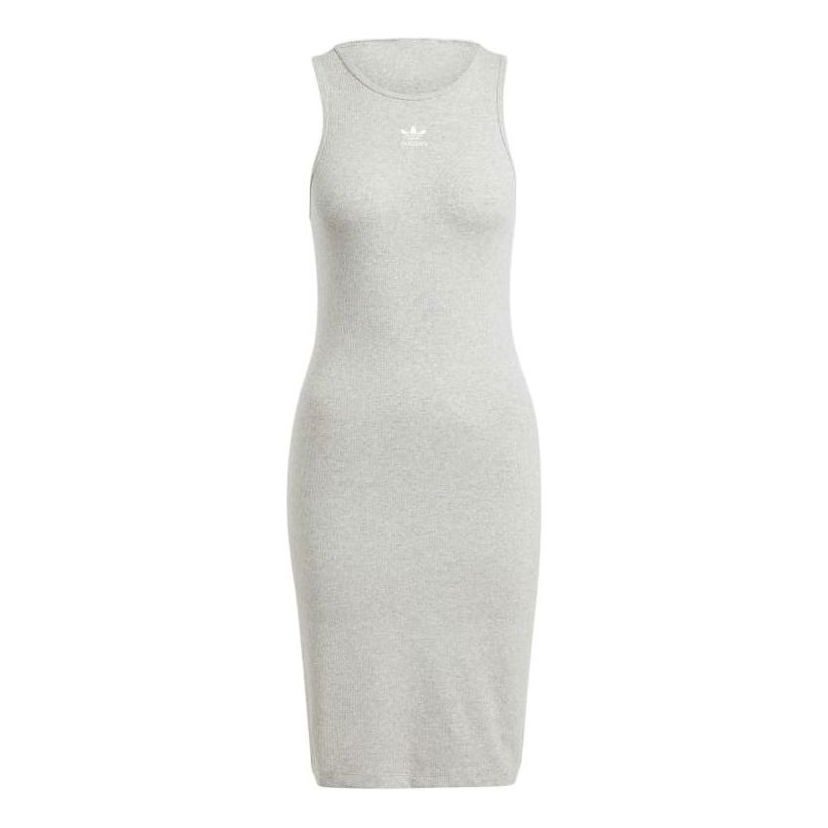 Šaty adidas Originals Essentials Rib Tank Dress Šedá | IR5923