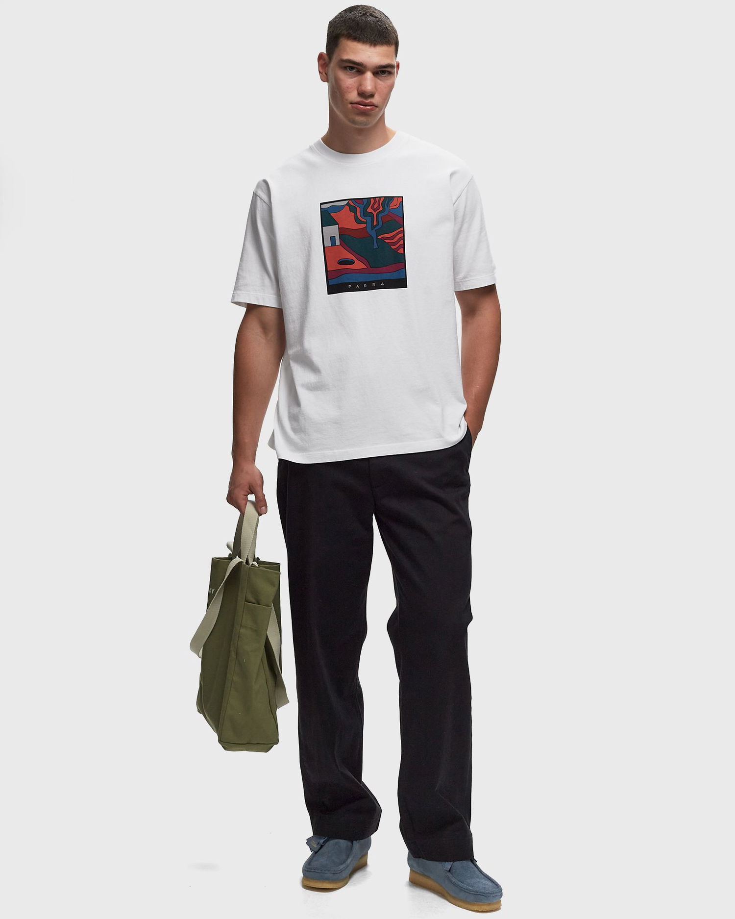 Tričko By Parra Hole In The Yard T-Shirt White Biela | 52310, 1