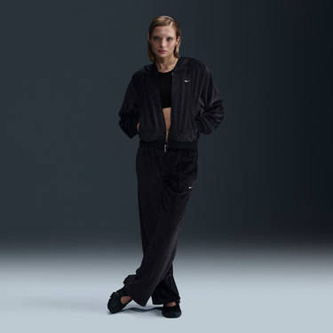 Mikina Nike Sportswear Chill Knit Velvet Full-Zip Hoodie Čierna | HJ0954-010, 2