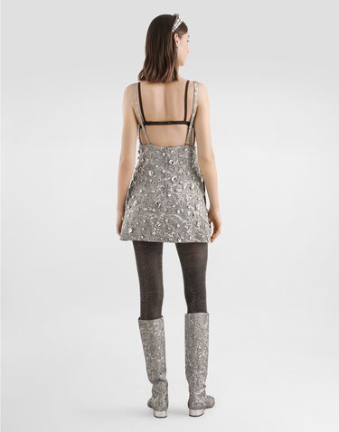 Šaty Dolce & Gabbana Dolce & Gabbana Brocade Embellished Mini Dress Metalická | F6TZOZGDDG9S8400, 2