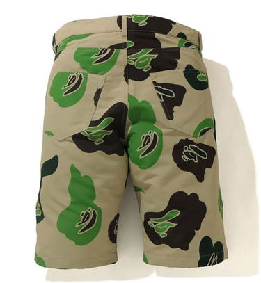 Šortky BAPE Def Camo Wide Shorts Zelené | 001SPH301022X, 1