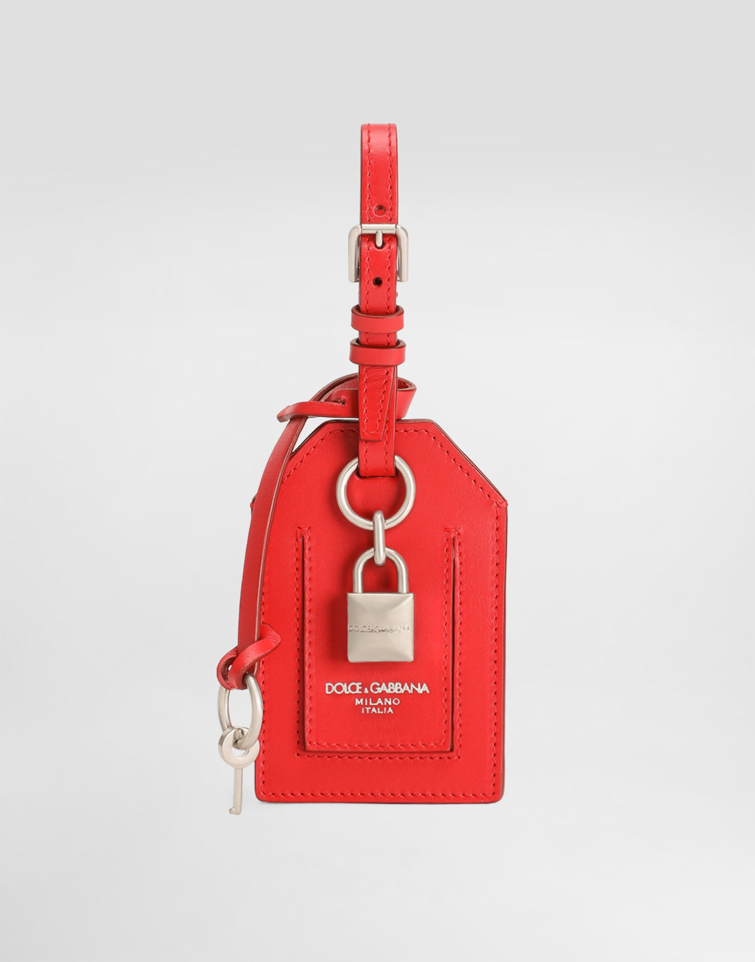 Kľúčenka Dolce & Gabbana Dolce & Gabbana Calfskin Luggage Tag with Lock Červená | BP3417AV89387124, 0