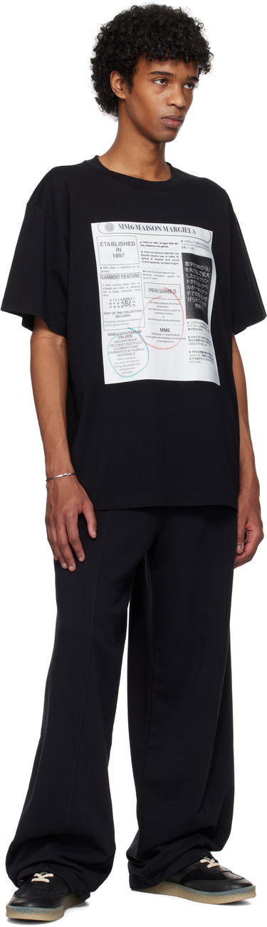 Tričko Maison Margiela MM6 Newspaper Print T-Shirt Čierna | SH0GC0043 S24312, 3