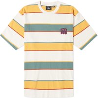 Striped T-Shirt with Logo Patch