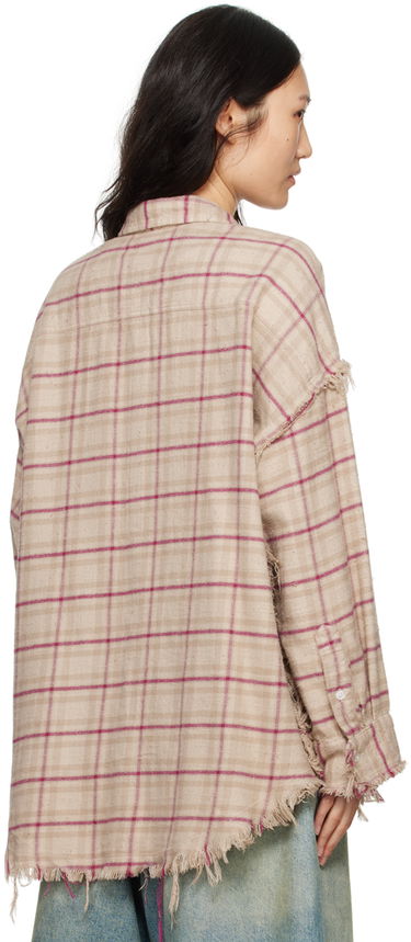 Košeľa R13 R13 Shredded Seam Shirt Béžová | R13WR075 R387B, 2