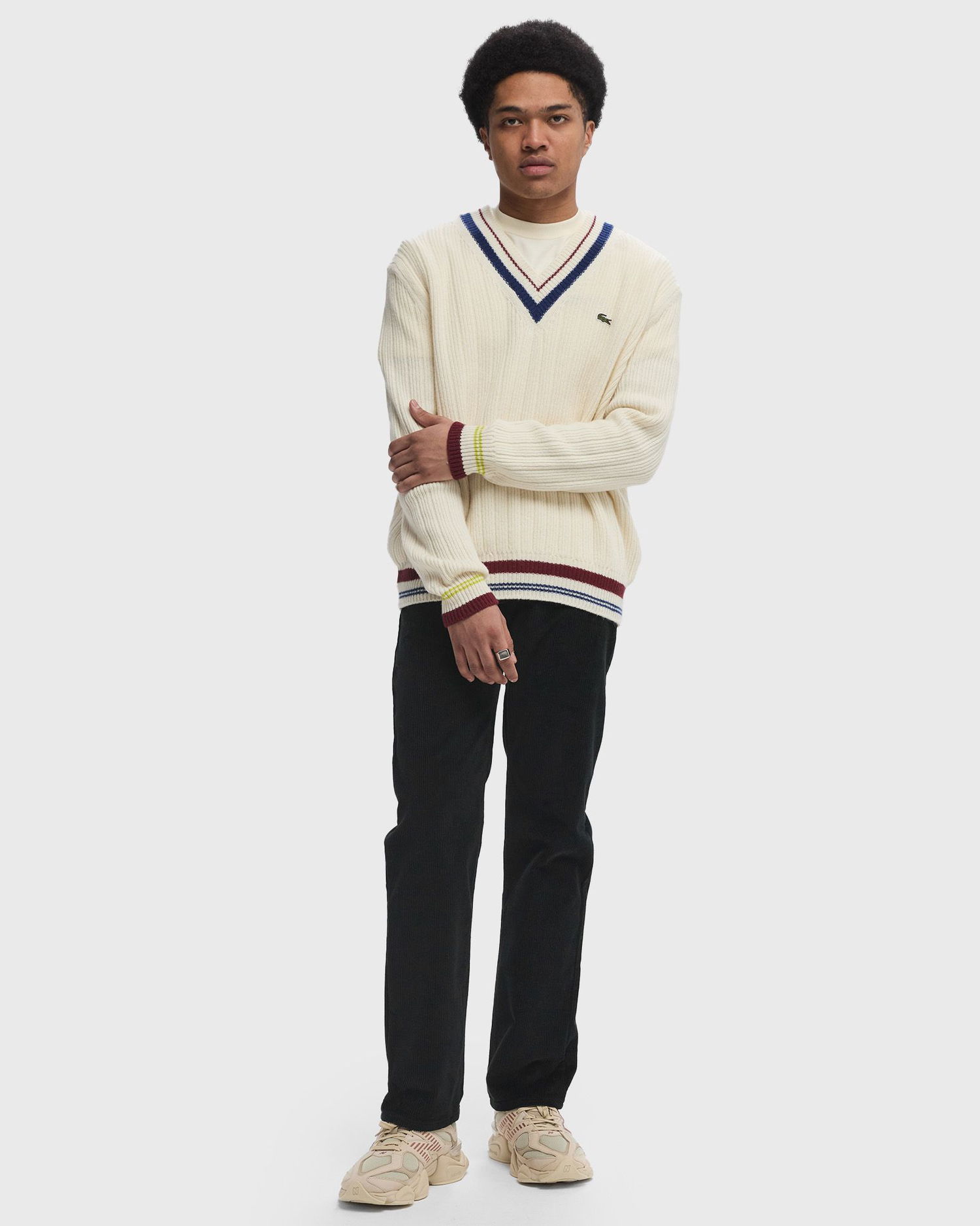 Džínsy Lacoste Five-Pocket Corduroy Pants Čierna | HH6731-031, 1