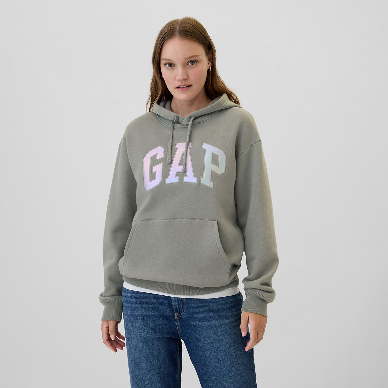 Mikina GAP Sweatshirt Logo Pullover Hoodie Pilot Grey XS Šedá | 463506-63, 0