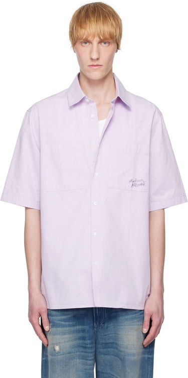 Košeľa MAISON KITSUNÉ Maison Kitsuné Relaxed Short Sleeve Shirt Fialová | OM00424WW9031, 0